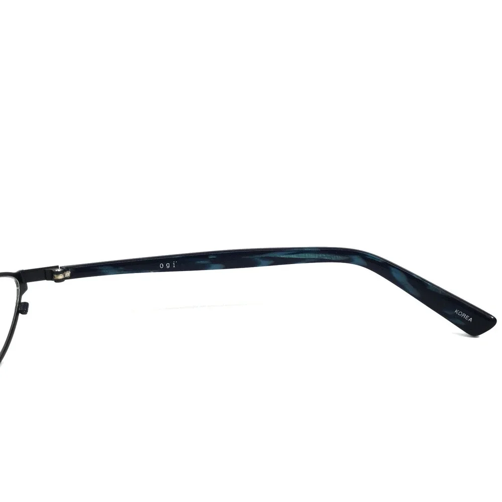 ogi Petite Eyeglasses Frames 9018 COL. 57 Dark Blue Cat Eye Wire Rim 50-19-135